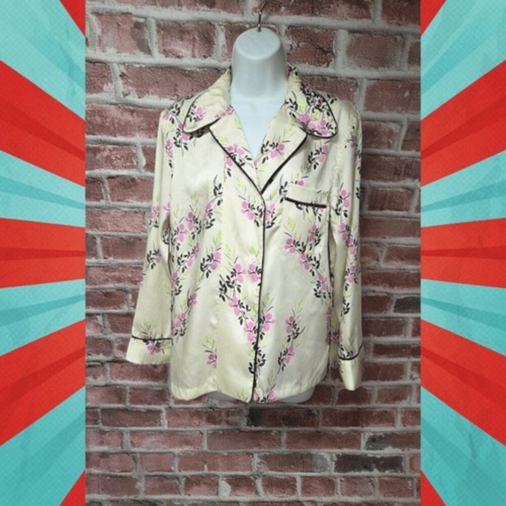 Women's ZARA Floral Lounge Shirt‎ Medium